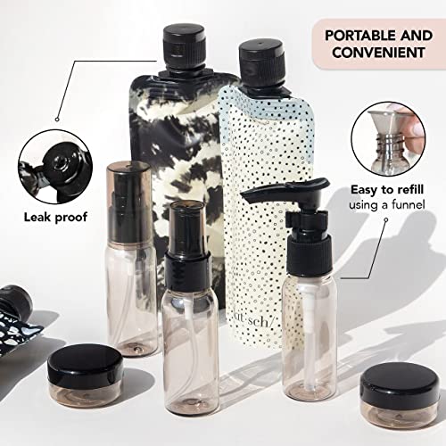 Kitsch Travel Bottles for Toiletries - TSA Approved, Refillable, Leak-Proof Travel Size Containers, Essentials Kit for Shampoo, Conditioner, Lotion & More - 11 Pack - Image 4