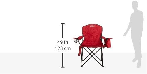 Coleman Portable Camping Chair with 4-Can Cooler, Fully Cushioned Seat and Back with Side Pocket and Cup Holder, Carry Bag Included, Collapsible Chair for Camping, Tailgates, Beach, and Sports - Image 3