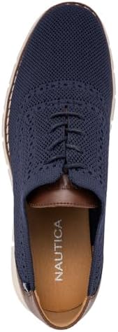 Nautica Men's Knit Dress Oxford Dress Sneakers: Breathable, Stylish, Lightweight & Comfortable - Ideal for Business or Walking - Image 4