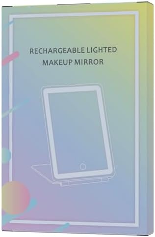 FUNTOUCH Rechargeable Travel Makeup Mirror with 72 Led Lights, Portable Lighted Beauty Mirror, 3 Color Lighting, Dimmable Touch Screen, Tabletop LED Folding Cosmetic Vanity Mirror - Image 7