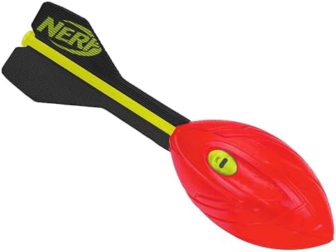 NERF Vortex Aero Howler Foam Football - NERF Soft Vortex Football for Long-Distance Throws - Perfect for Pool + Beach Football - Kids Aero Howler Whistle Vortex Foam Ball - Red