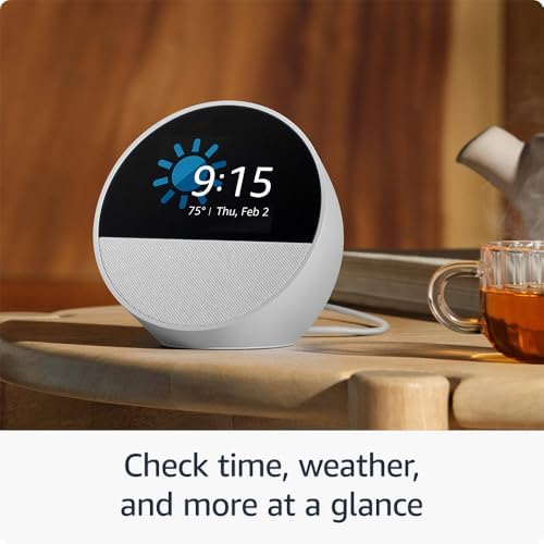 All-new Amazon Echo Spot (newest model), Smart alarm clock with vibrant sound + Alexa, Black - Image 3