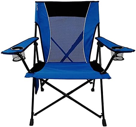 Kijaro Dual Lock Folding Camp Chairs - Versatile for Sports, Outdoors & Lawns - Locks Positions - Maldives Blue