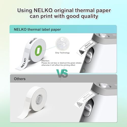 Nelko Label Maker Machine with Tape, P21 Bluetooth Label Printer, Wireless Mini Label Makers with Multiple Templates for Organizing Office Home, White - Image 8