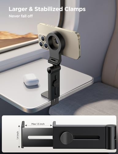 JOYROOM for Magsafe Airplane Phone Holder Travel Essentials,【Unlimited Scenery】 Hands-Free Plane Phone Holder, Airplane Travel Accessories for iPhone 16 Pro Max & Magsafe Case - Image 5