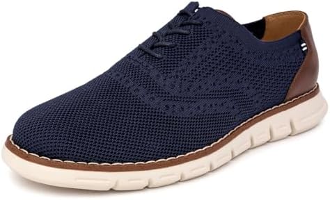 Nautica Men's Knit Dress Oxford Dress Sneakers: Breathable, Stylish, Lightweight & Comfortable - Ideal for Business or Walking