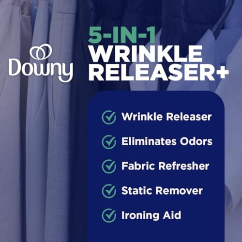 Downy Wrinkle Release Spray, Travel Size Spray, All In One Formula, Removes Wrinkles, Static and Odor Eliminator, Crisp Linen Scent, 3 Fl Oz, Pack of 3 - Image 4