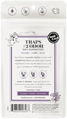 Poo-Pourri Before-You-Go Toilet Spray, Lavender Vanilla, 1 Fl Oz Pocket Travel Size - Lavender, Vanilla and Citrus - Image 9