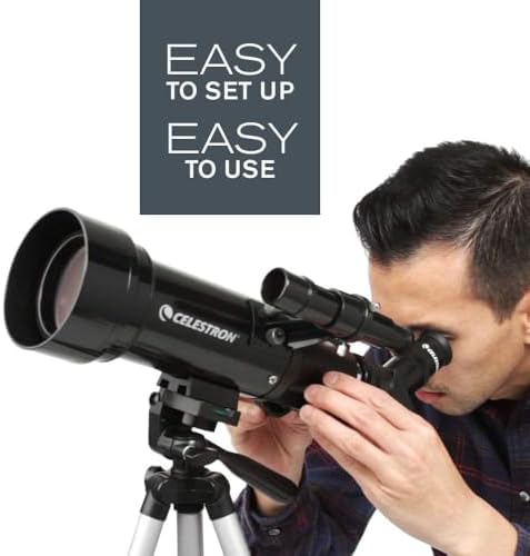 Celestron - 70mm Travel Scope - Portable Refractor Telescope - Fully-Coated Glass Optics - Ideal Telescope for Beginners - Bonus Astronomy Software Package - Image 3