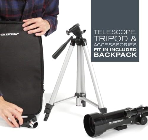 Celestron - 70mm Travel Scope - Portable Refractor Telescope - Fully-Coated Glass Optics - Ideal Telescope for Beginners - Bonus Astronomy Software Package - Image 4