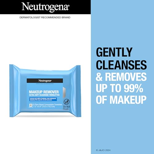 Neutrogena Makeup Remover Wipes, Individually Wrapped Daily Face Wipes for Waterproof Makeup, Travel & On-the-Go Singles, 20 Count - Image 2