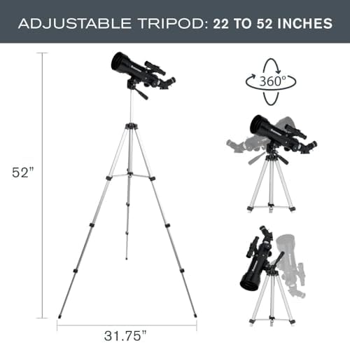 Celestron - 70mm Travel Scope - Portable Refractor Telescope - Fully-Coated Glass Optics - Ideal Telescope for Beginners - Bonus Astronomy Software Package - Image 10