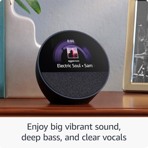 All-new Amazon Echo Spot (newest model), Smart alarm clock with vibrant sound + Alexa, Black - Image 4