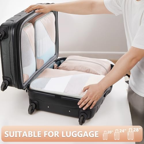 10 Set/8 Set-Packing Cubes for Travel, Sturdy Suitcase Organizer in 4 Size(Extra Large, Large, Medium, Small), OlarHike Luggage Cubes with Toiletry Bag, Travel Essentials, Cruise Ship Gifts for Women - Image 5