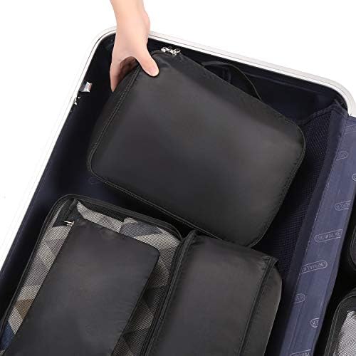 BAGAIL 8 Set Packing Cubes Luggage Packing Organizers for Travel Accessories (Jet Black) - Image 6