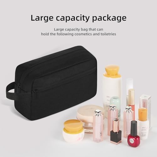 Travel Toiletry bag Toiletry bag for women men Hanging toiletry bag Cosmetic bag Travel accessories for Women Men (Black) - Image 3