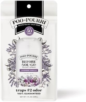 Poo-Pourri Before-You-Go Toilet Spray, Lavender Vanilla, 1 Fl Oz Pocket Travel Size - Lavender, Vanilla and Citrus - Image 7