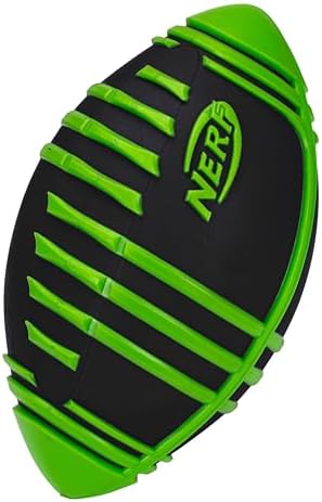 Nerf Weather Blitz Kids Foam Football - Youth Weatherproof Soft Foam Ball - Indoor + Outdoor Football for Kids - Small Junior Foam Football - 9" Inch Youth Sized Football - Green