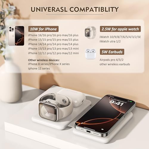 Magnetic Wireless Charger for iPhone: 3 in 1 Travel Charging Station for Apple Devices for iPhone 16 15 14 13 12 Pro Max Plus - Foldable Charging Pad for Apple Watch Series & Airpods 3 2 Pro - Image 2