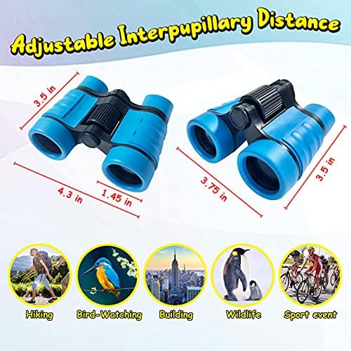 ESSENSON Binoculars for Kids Toys Gifts for Age 3, 4, 5, 6, 7, 8, 9, 10+ Years Old Boys Girls Kids Telescope Outdoor Toys for Sports and Outside Play, Bird Watching, Birthday Presents(Blue) - Image 3