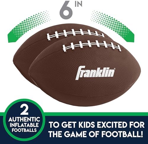 Franklin Sports Kids Football Target Toss Game - Inflatable Football Throwing Target Toy with Soft Mini Footballs - Fun Kids Football Toy Toss Game - Inflatable Indoor + Outdoor Sports Game - Image 4