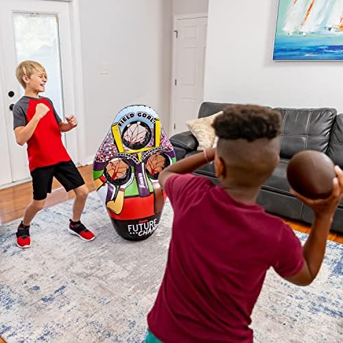 Franklin Sports Kids Football Target Toss Game - Inflatable Football Throwing Target Toy with Soft Mini Footballs - Fun Kids Football Toy Toss Game - Inflatable Indoor + Outdoor Sports Game - Image 12