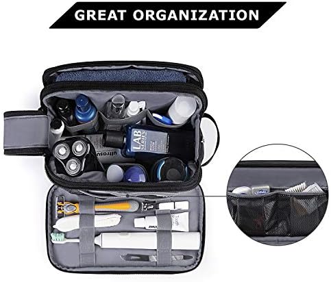 BAGSMART Toiletry Bag for Men, Travel Toiletry Organizer Dopp Kit Water-resistant Shaving Bag for Toiletries Accessories, Door Room Essentials, Black-medium - Image 2