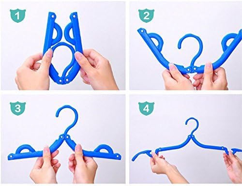 10 Pcs Travel Hangers - Cruise Ship Essentials Portable Folding Clothes Hangers Travel Accessories Foldable Clothes Drying Rack for Travel (Colorful 10pcs) - Image 6