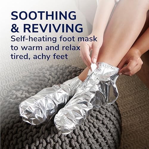 Dr. Scholl's® Tired, Achy Feet Soothing & Reviving Foot Mask, 3 Pair, Warming Booties - Image 2