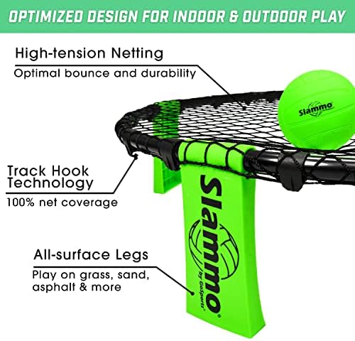 GoSports Slammo Game Set (Includes 3 Balls, Carrying Case and Rules) - Outdoor Lawn, Beach & Tailgating Roundnet Game for Kids, Teens & Adults - Image 5