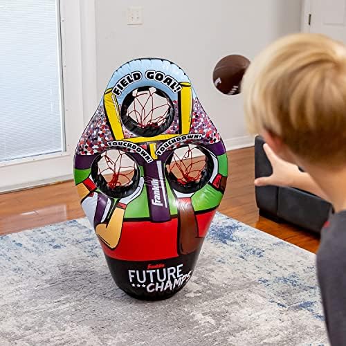 Franklin Sports Kids Football Target Toss Game - Inflatable Football Throwing Target Toy with Soft Mini Footballs - Fun Kids Football Toy Toss Game - Inflatable Indoor + Outdoor Sports Game - Image 13