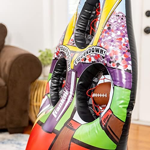 Franklin Sports Kids Football Target Toss Game - Inflatable Football Throwing Target Toy with Soft Mini Footballs - Fun Kids Football Toy Toss Game - Inflatable Indoor + Outdoor Sports Game - Image 15