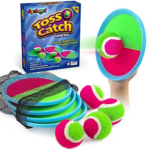 Ayeboovi Toss and Catch Ball Game Outdoor Toys for Kids Games Beach Toys Pool Toys Outdoor Yard Games for 3 4 5 6 7 8 9 10 Year Old Boys Girls Stocking Stuffers Birthday Gifts (Upgraded)