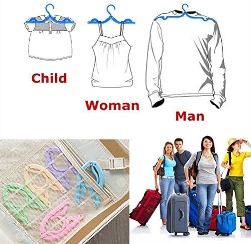 10 Pcs Travel Hangers - Cruise Ship Essentials Portable Folding Clothes Hangers Travel Accessories Foldable Clothes Drying Rack for Travel (Colorful 10pcs) - Image 4