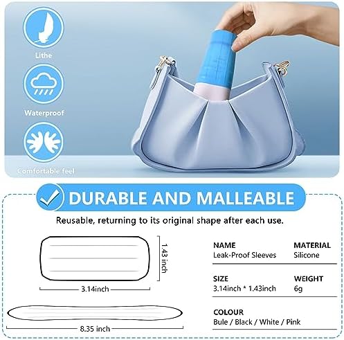 16 Pack Silicone Bottle Covers,Travel Essentials for Women,Cruise Ship Essentials,Airplane Travel Accessories Luggage Travel Size Toiletries,Elastic Sleeves for Leak Proofing,Travel Must Haves - Image 5