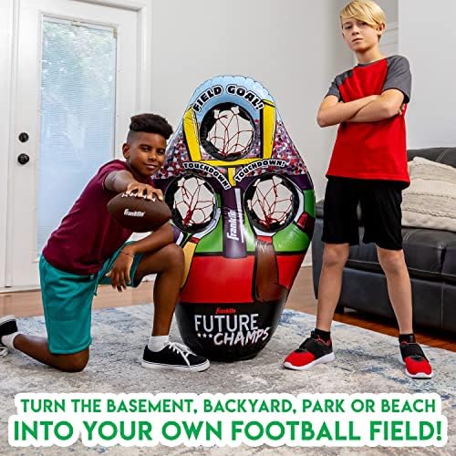 Franklin Sports Kids Football Target Toss Game - Inflatable Football Throwing Target Toy with Soft Mini Footballs - Fun Kids Football Toy Toss Game - Inflatable Indoor + Outdoor Sports Game - Image 10