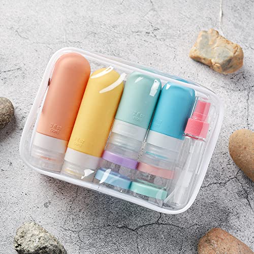 16 Pack Travel Bottles Set - TSA Approved Leak Proof Silicone Squeezable Containers for Toiletries, Conditioner, Shampoo, Lotion & Body Wash Accessories (16 pcs/White Pack) - Image 3