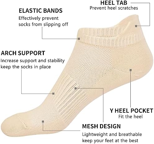 Cozi Foot Ankle Socks for Women: 10 Pairs Cotton Soft Fabric - Image 2