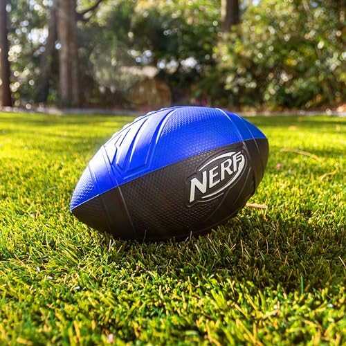 Nerf Kids Foam Football - Pro Grip Youth Soft Foam Ball - Indoor + Outdoor Football for Kids - Small Foam Football - 9" Inch Youth Sized Football - Blue + Black - Image 4