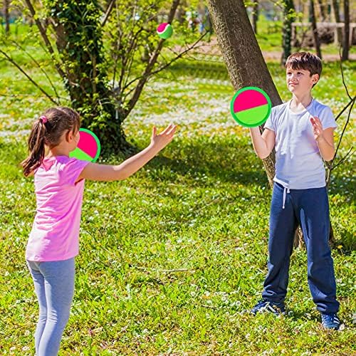 Outside Toys for Kids Ages 4-8 - Toss and Catch Ball Set, Kids Outdoor Games Yard Games for Kids and Adults with 6 Paddles and 3 Balls Toys for 3 4 5 6 7 8 Year Old Boys Girls Birthday - Image 2